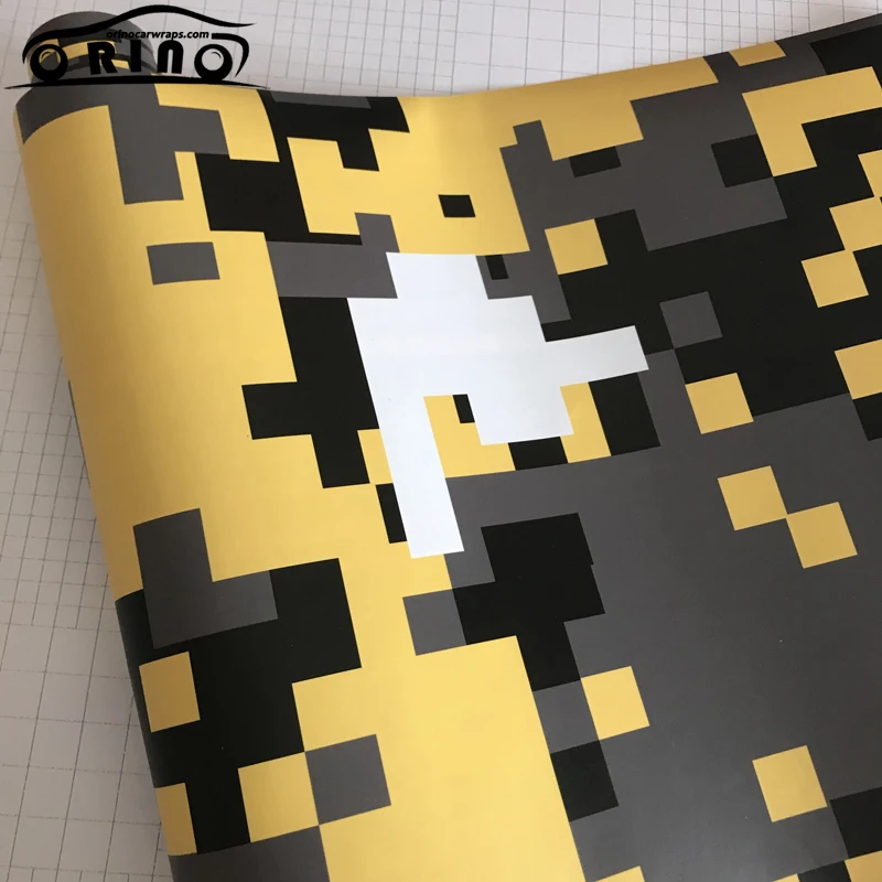 Black Yellow Digital Vinyl Film Sticker-6