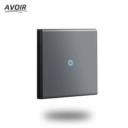 Avoir Light Switch Gray Plastic Panel Momentary Reset Switch With LED Light Usb Wall Electrical Outlet EU French Pulg For Socket