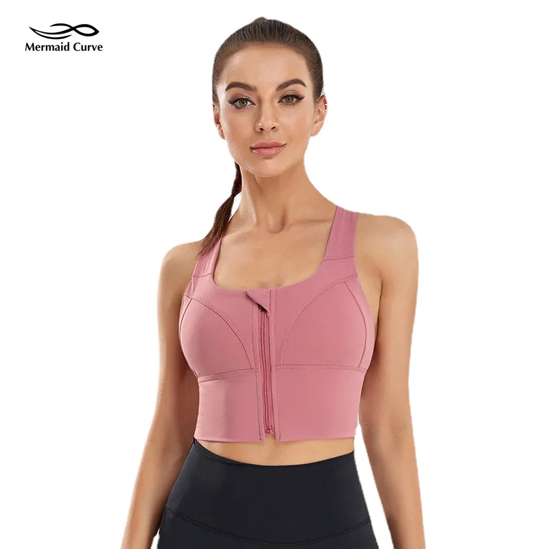 Front Zipper Sports Underwear Plus Size 5xl Workout Brassiere