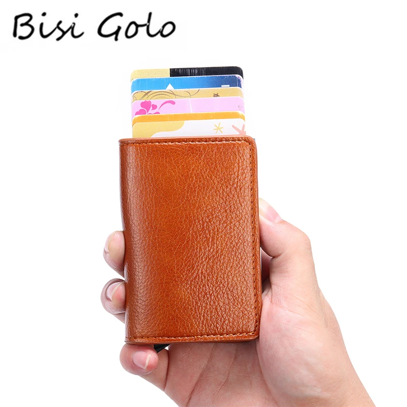 Дорожный смарт кошелек BISI GORO алюминиевая Визитница с технологией RFID модный