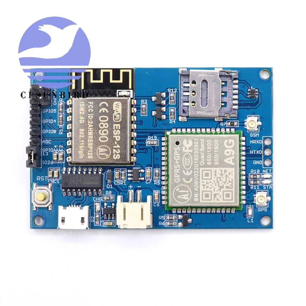 ESP8266 ESP-12S wifi модуль для gps-отслеживания A9G модуль GPRS, GSM, gps доска GPRS DIY комплект gps беспроводной для Arduino поддержка MQTT