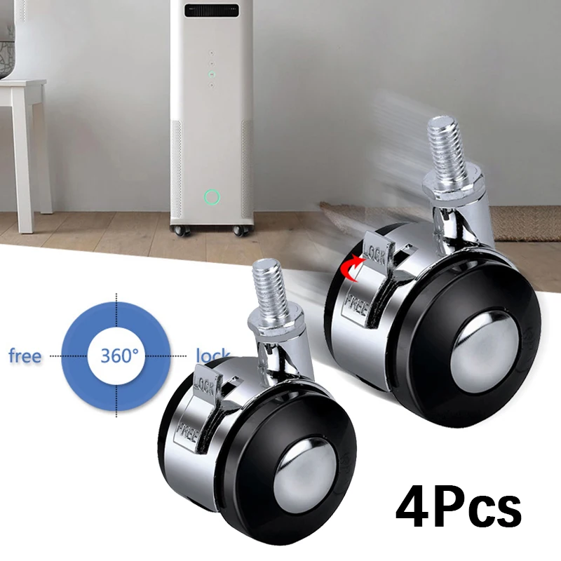 

Wearproof Caster Home Roller Brake Zinc Alloy Universal Wheels Rotating Hardware Furniture
