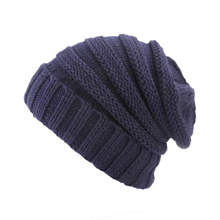 JD025-navy Новые поступления, модные зимние шляпы, женские шапочки, мужские женские шапочки, повседневные плотные теплые бархатные шапочки, одноцветные теплые шапочки - Цвет: JD025-navy