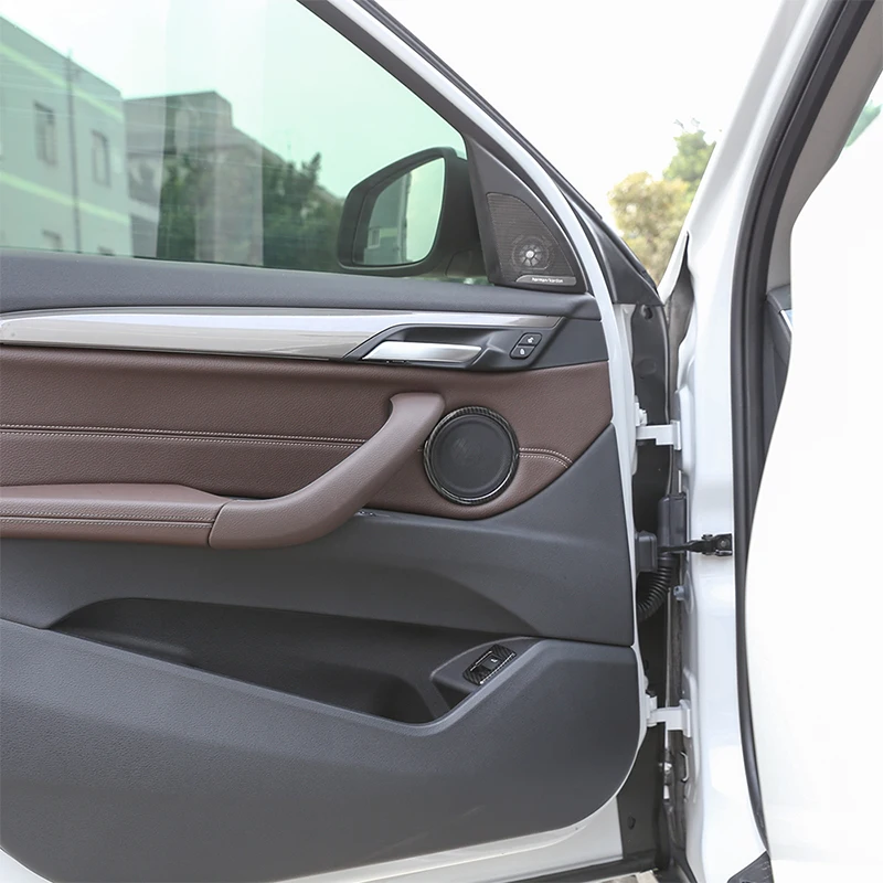 Для BMW X1 F48 2016/19 для X2 F47 углеродное волокно ABS пластик дверной динамик КОЛЬЦО