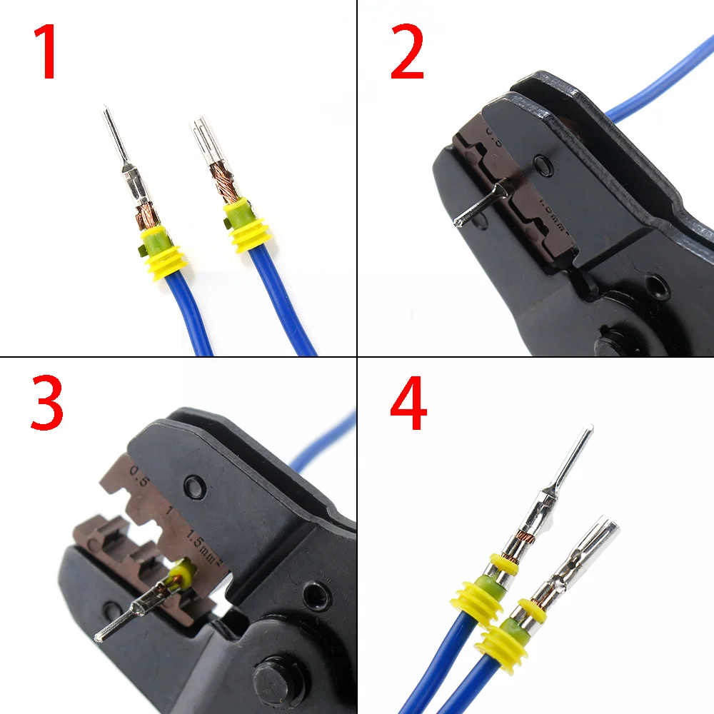 AMP Superseal plug set 2-pin with cable 1.5mm² car motor vehicle boat