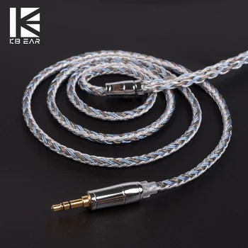 

AK KBEAR-Thorough 16 Core Upgraded Silver Plated Copper Cable 2.5/3.5/4.4MM With MMCX/2pin/QDC TFZ Connector For KZ ZS10 ZSN Pro