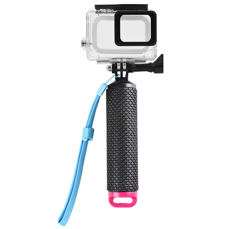 Ams-для DJI OSMO экшн плавучий Дайвинг стержень для GoPro Hero 7 6 5 плавающая палка корпус водонепроницаемый чехол в виде ракушки Спортивная камера Acce - Цвет: Black Rose