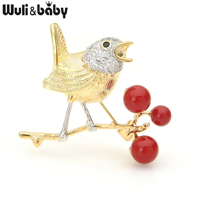 Wuli&ampbaby Lucky Bird Brooches For Women Czech Rhinstone Sing Song Weddings Party Broch Pins Gifts | Украшения и аксессуары
