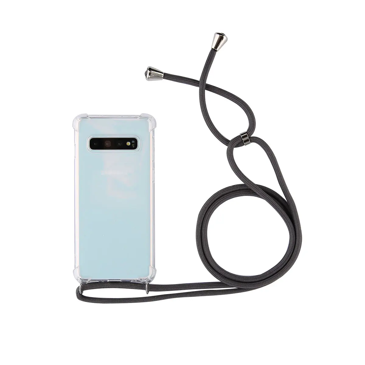 Moskado ремень шнур цепь лента для телефона ожерелье Ремешок Мобильный чехол для телефона для переноски для SAMSUNG S10 5G E Note 9 8 10 Plus - Цвет: Серый