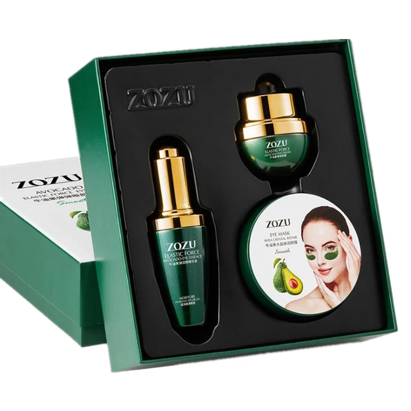 Marca de Maquiagem de Abacate Creme para os Olhos a Elasticidade da Pele Máscara de Essência para o Cuidado da Pele Nova Care - Set Cosméticos Creme Hidratante Eye Kit3 Pçs 22 Hidratante Creme Para Os Olhos, a Elasticidade
