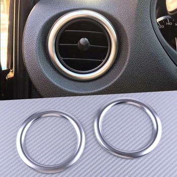 

DWCX 2pcs Inner Air Vent Outlet Cover Trim Decoration ABS Ring Silver Fit for Mercedes-Benz Vito W447 2014 2015 2016 2017 2018