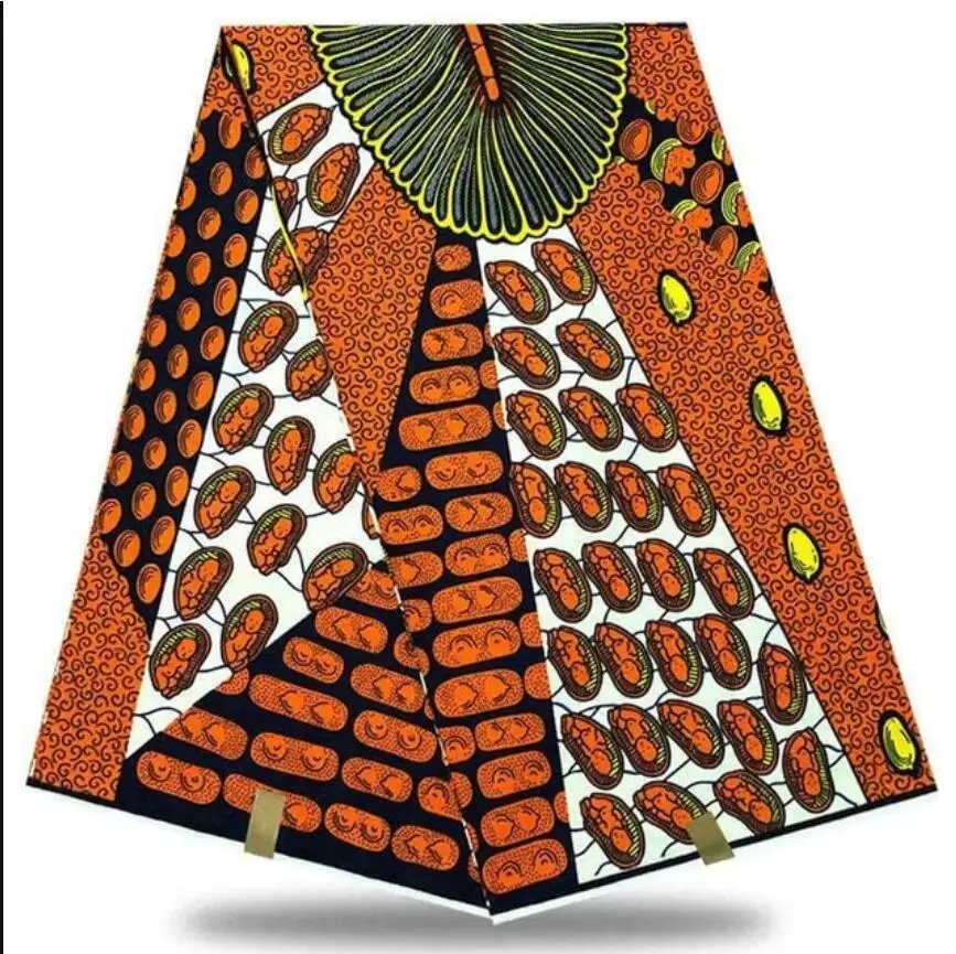 Hot sales dutch wax100% cotton patter african dutch wax fabric best quality 6yards/pcs for wedding dress