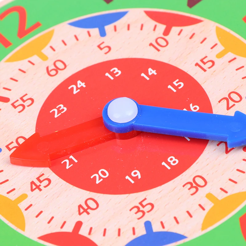 Children Montessori Wooden Clock Toys Hour Minute Second Cognition Colorful Clocks Toys For Kids Early Preschool Teaching Aids Calendar Time Aliexpress