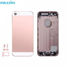 5Pcs Best Quality For iphone 5 SE Back Glass Middle Frame Chassis Full Housing Assembly Battery Cover door