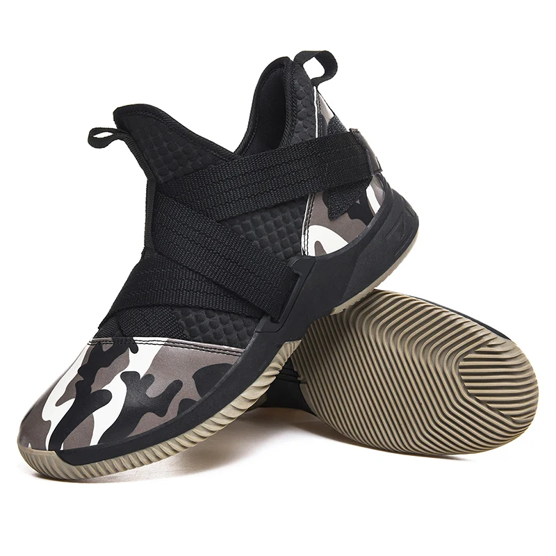 camo Мужская баскетбольная обувь Jordan, высокие дышащие баскетбольные кроссовки, спортивная обувь Lebron James, мужской светильник, Нескользящие кроссовки - Цвет: camo