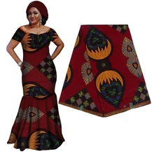 Мода Анкара Африканский Печатный воск ткань настоящий голландский воск ткань Африка Стиль Хлопок Шитье tissu для женщин вечернее платье 6 ярдов