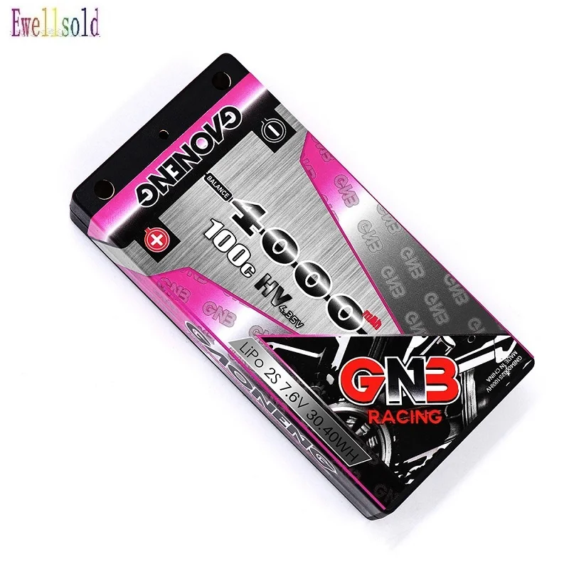Ewellsold 7 6 V 4000 mAh 2S 100C/200C низкопрофильный Hardcase Super SHORTY HV LiPo Battery pack 4 0mm Deans Plug v mah|Детали