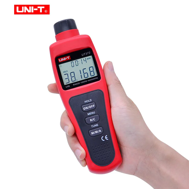 UNI T UT372 бесконтактные Тахометры целевой диапазон оборотов в минуту 10 ~ 99999
