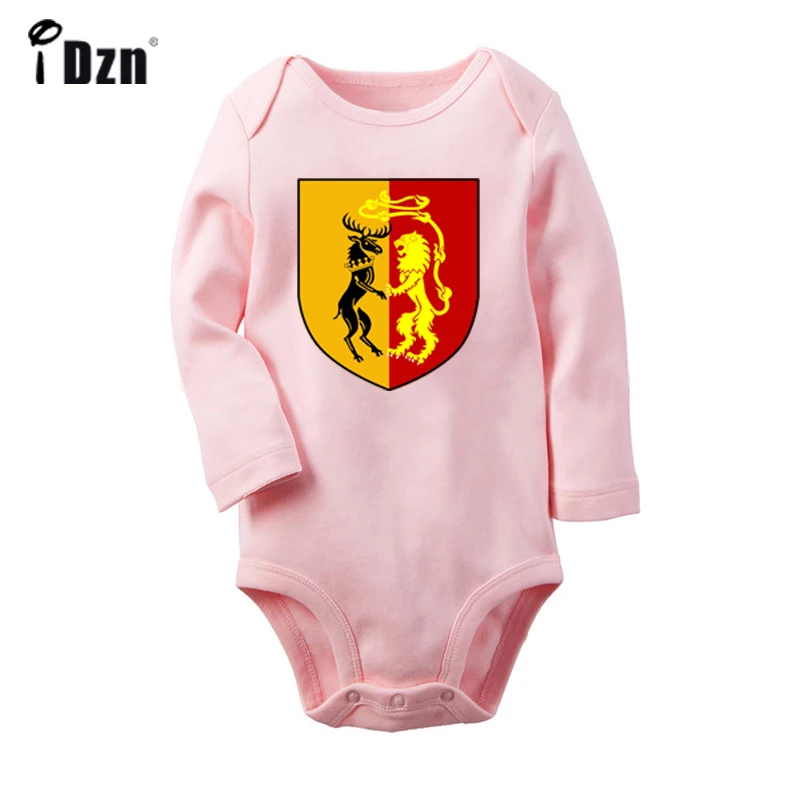 

Deer&Lion Game of Thrones House Baratheon House Martell Newborn Baby Bodysuit Toddler Onesies Long Sleeve Jumpsuit Clothes