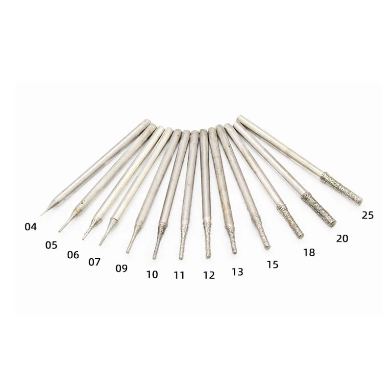 Drill Bit 0.3-2.5mm Diamond Coated 10Pcs