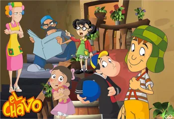 

7x5FT El Chavo Del Ocho Family House Custom Photo Studio Backdrop Background Vinyl 220cm x 150cm