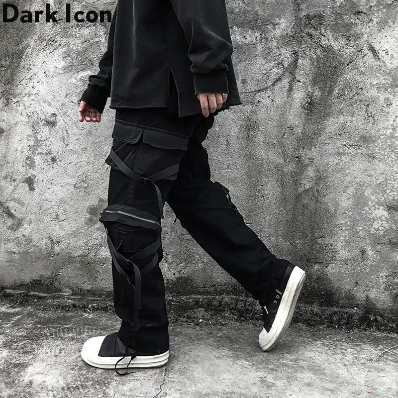 mens cargo trousers with zip pockets