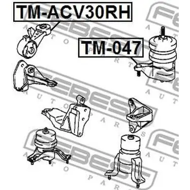 Подушка двигателя правая Toyota Camry Lexus 330/ES300 01-06 FEB |