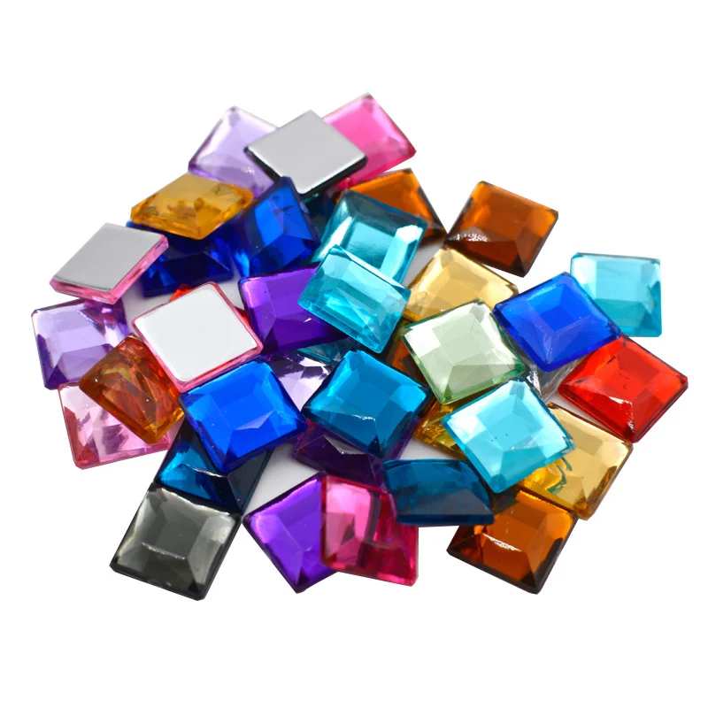 

200pcs 1cm Mini Resin Mosaic Tiles DIY Hobby Wall Craft Material Shiny Color Transparent Acrylic Tiles for Childrens Puzzle Toy