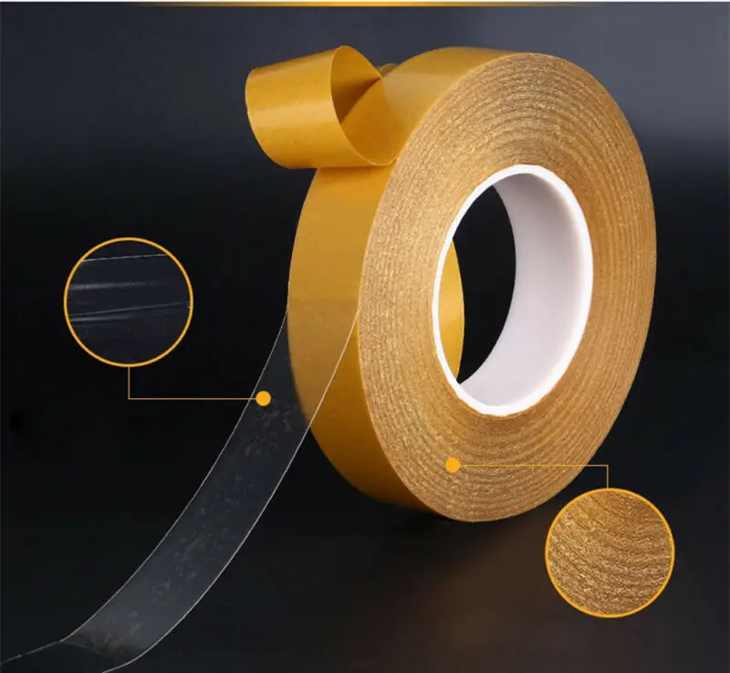 Durable high temperature double-sided transparent tape PET tape transparent