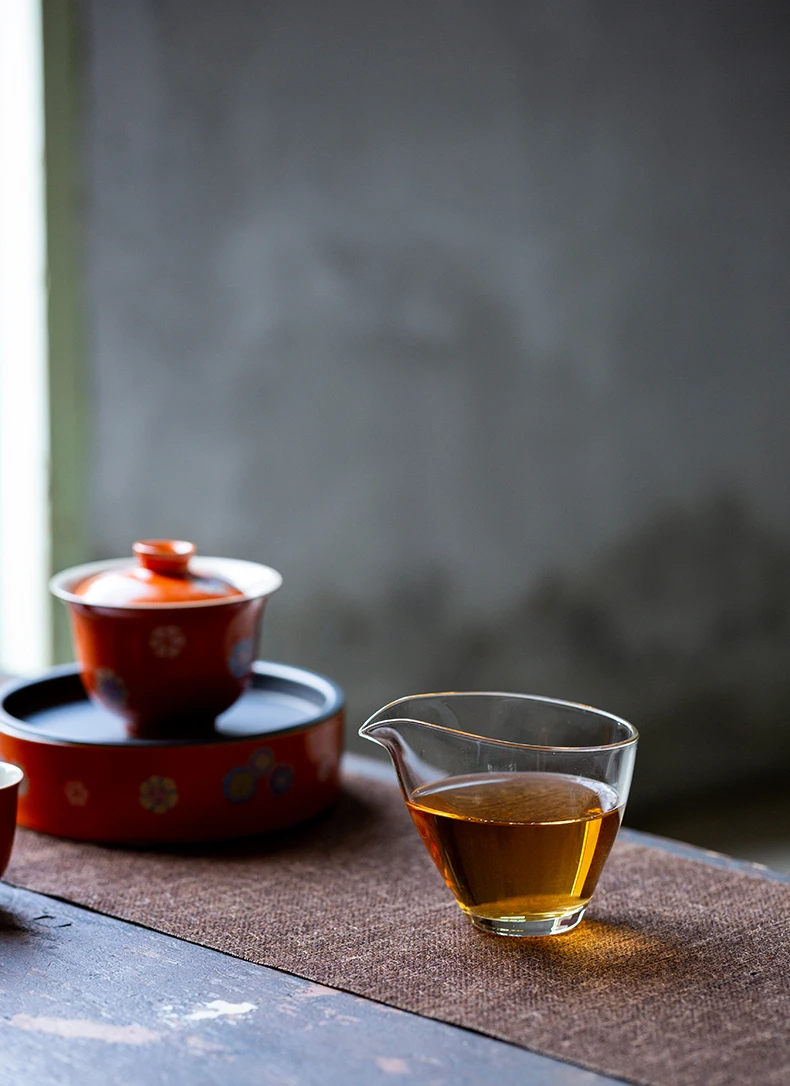 calor de luwu chahai vidro gongdaobei kung fu acessórios de chá 210ml