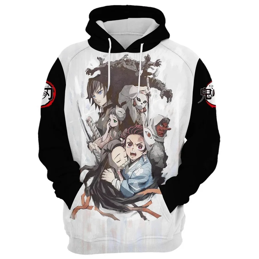 Толстовка Kimetsu No Yaiba Demon Slayer для мужчин и женщин мужская толстовка с 3D принтом Harajuku