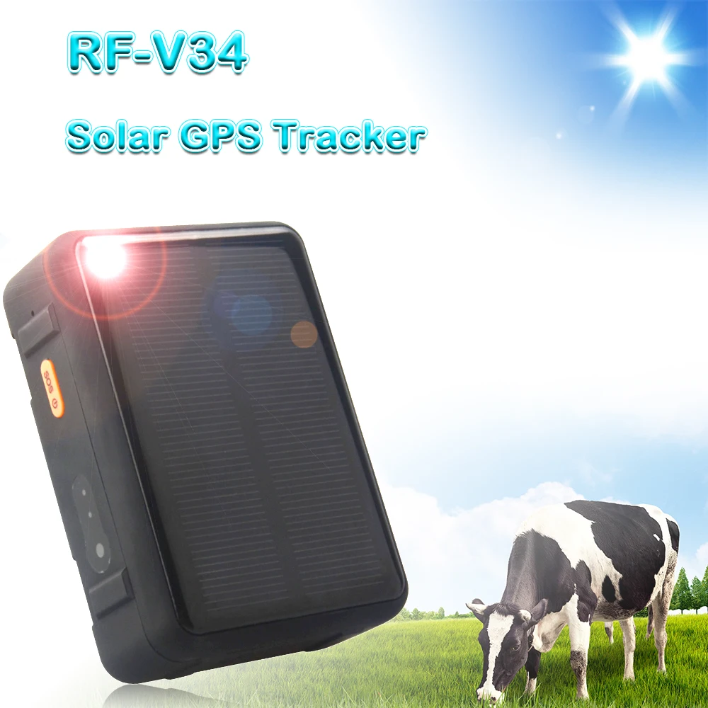 RF-V34 мульти-функция gps-трекера для корова, овца лошади автомобиля с длительным временем ожидания водонепроницаемый SOS сигнализация голосового мониторинга
