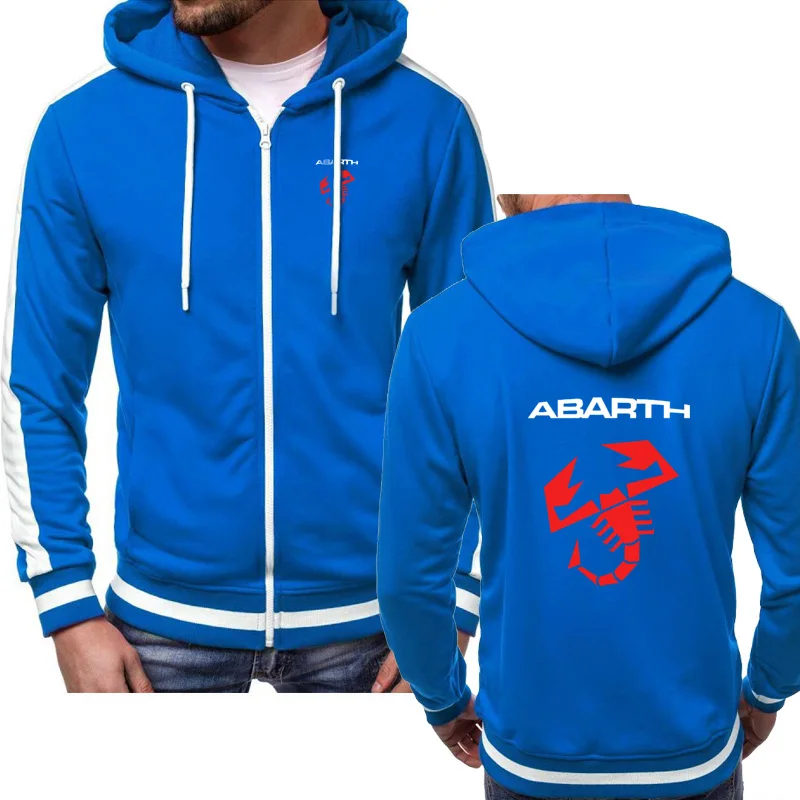 Мужские толстовки на автомобиль ABARTH С логотипом, модные повседневные толстовки в стиле хип-хоп Harajuku, цветные флисовые толстовки с капюшоном, куртка на молнии, мужская одежда - Цвет: as picture