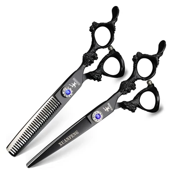 

6 Inch Dragon Cutting Scissors and Thinning Scissors Set High Quality Hair Scissors Hair Salon Styling Tools