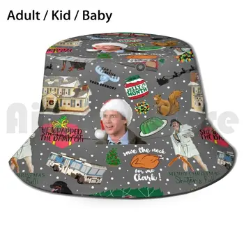 National Lampoons Christmas Vacation Sun Hat Foldable UV Protection Pattern Christmas Lampoons Eddie Griswold Movie