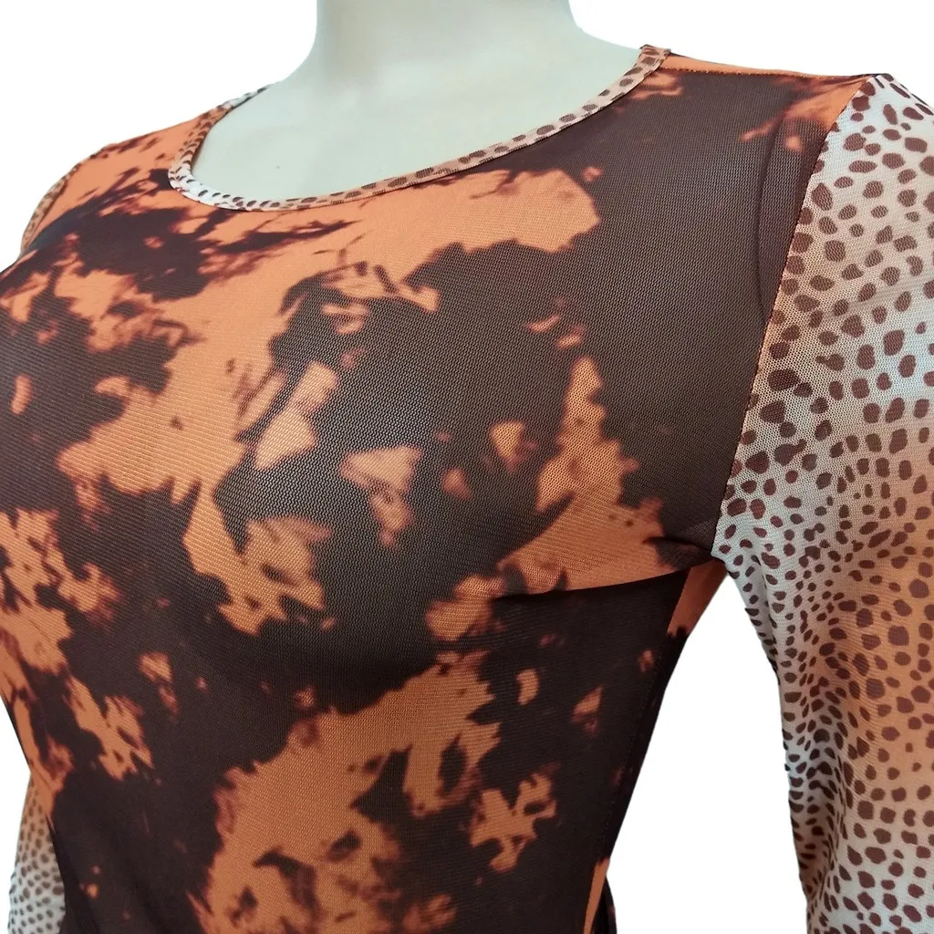 nueva cubierta de verano женское модное однотонное платье с О-образным вырезом и леопардовым принтом с длинным рукавом cubrir, Пляжное Платье