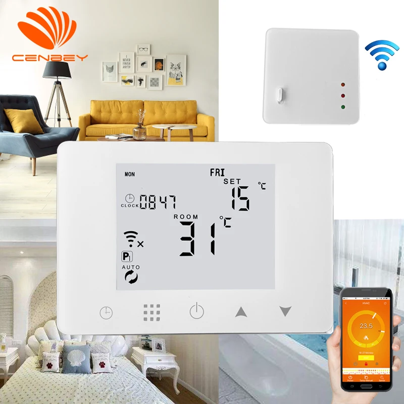 wifi thermostat термостат регулятор температуры Термостат wifi FR беспроводной подогрев пола термостаты центральное отопление батарея программируемый комнатный термостат для бойлера 16А 220 В wireless thermostat alexa