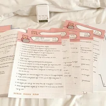 Ins Cartoon królik niedźwiedź notatnik 30 arkuszy B5 duży notatnik nauka karteczki Do notowania Do zrobienia lista Agenda dziennik z terminarzem Kawaii biurowe