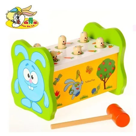 

Children'S Educational Beat Taiwan Beat Baby Toy Play Hamster Wooden Colorful Piling Taiwan 1-2-3-Year-Old Children