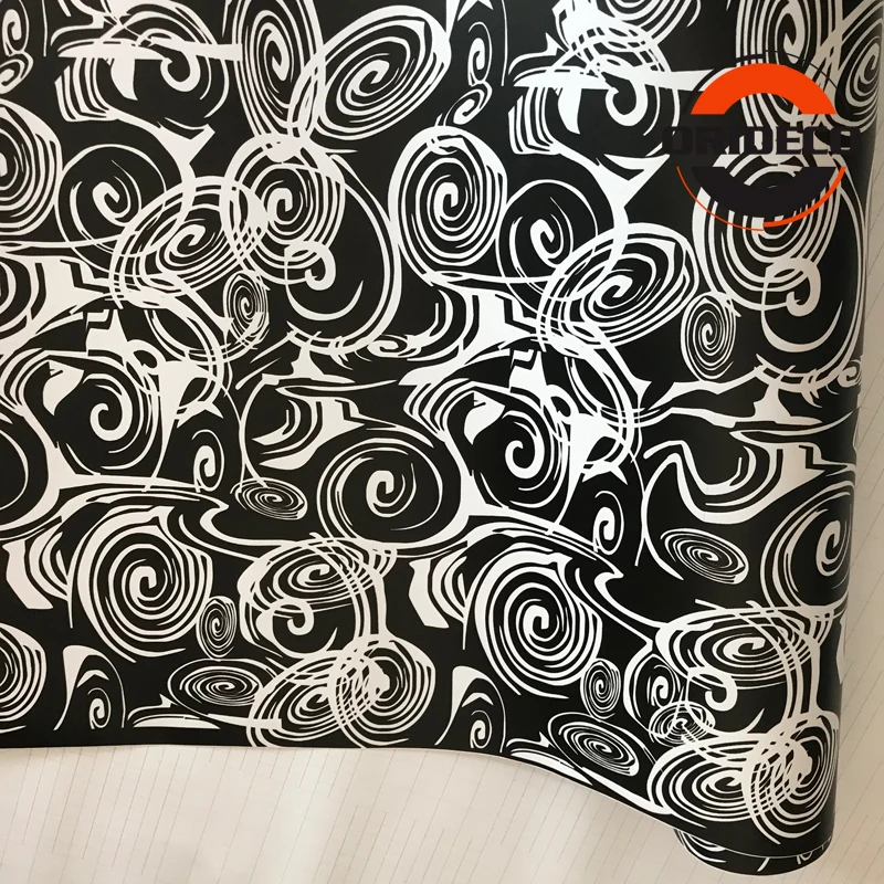 Annual ring black white camo vinyl car sticker 7