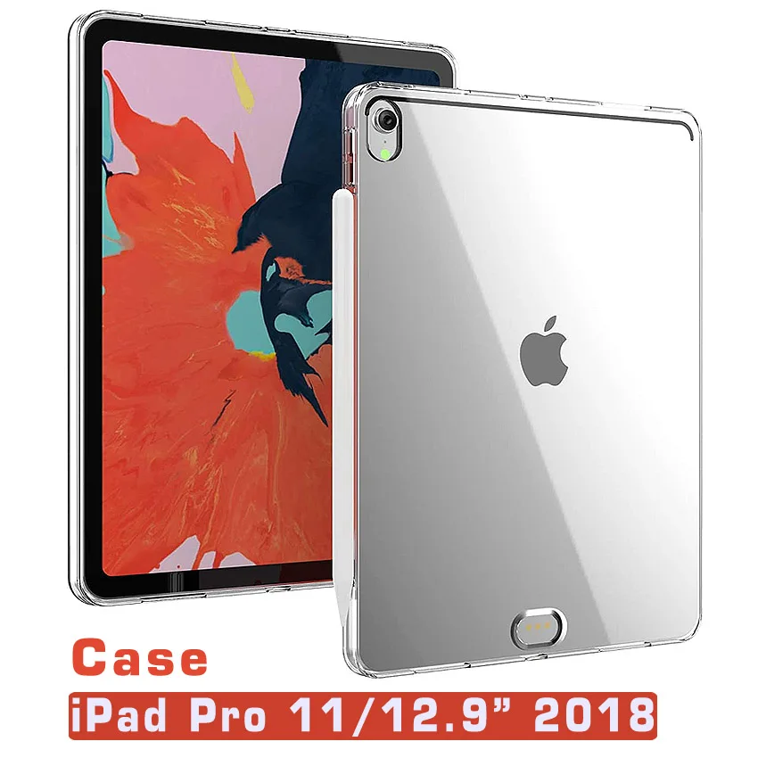 Case Funda Coque For Ipad Pro 12 9 18 Transparent Slim Cover For Apple Ipad Pro 11 Inch 18 Capa Tpu Soft Case Cover Glass Tablets E Books Case Aliexpress