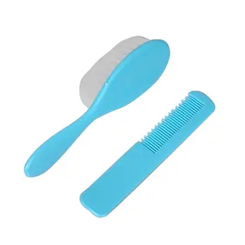 

2Pcs/Set Newborn Baby Comb& Brush Infant Safety Soft Hair Brush Comb Grooming Shower Massage Tool For Newborn Baby Comb