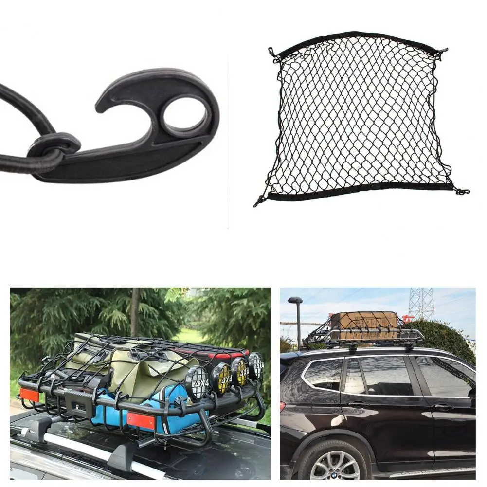 Roof Net High Strength Convenient Nylon Mesh Elastic Cargo Cover Net for SUV