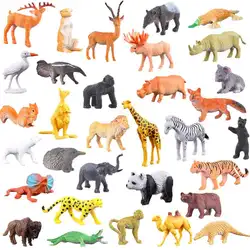 Набор игрушек с животными 53 шт./компл. динозавр модель диких животных Детский пазл ранний обучающий подарок мини джунгли комплект игрушек