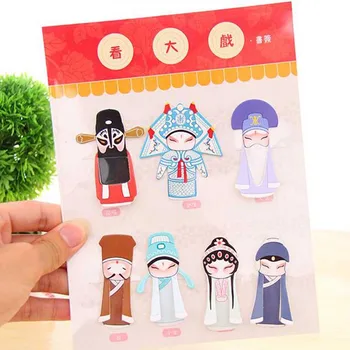 

30pcs Chinese Element Paper Bookmarks , Beijing Opera Facial Masks Book Page Clips as Book Mark Marker