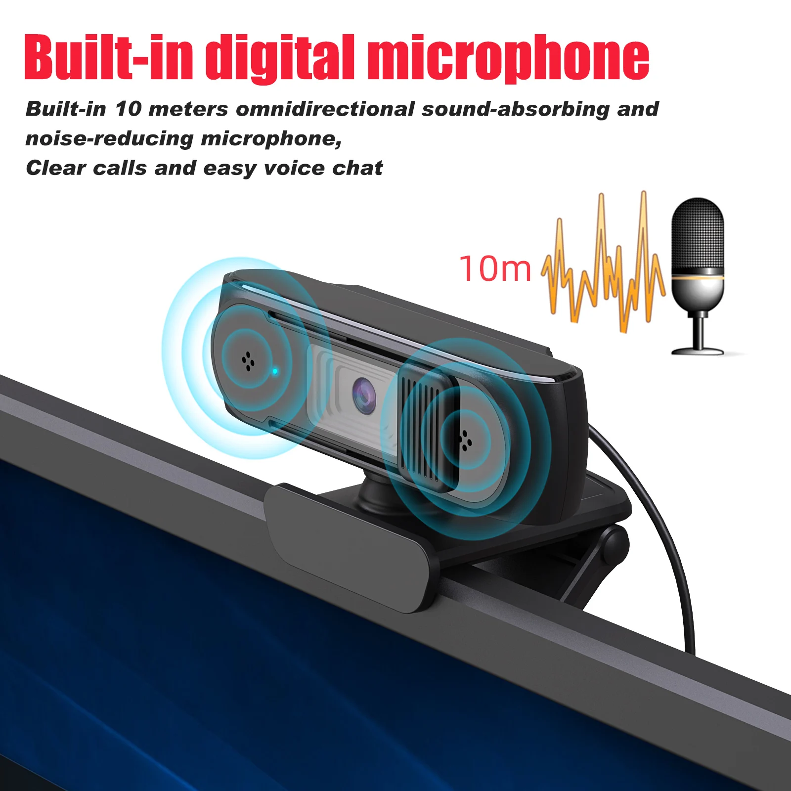 Hxsj s2 Webcam com Usb 2.5k Webcam com Correção de Luz af e Microfone Duplo para Ensino de Vídeo com Capa de Privacidade k - Imagem 5