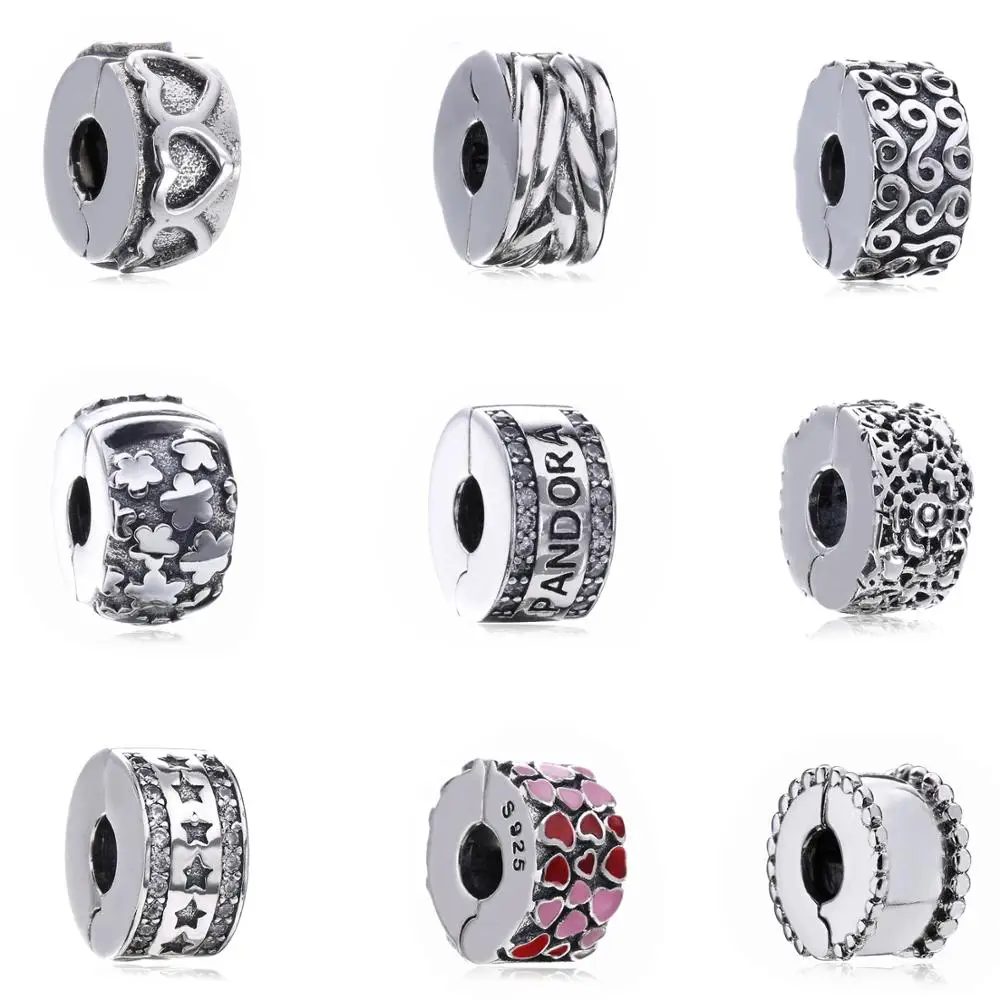 

Ajax 100% 925 Sterling Silver Fixed Beads Clip Beads For Bracelets As Women Birthday Gift