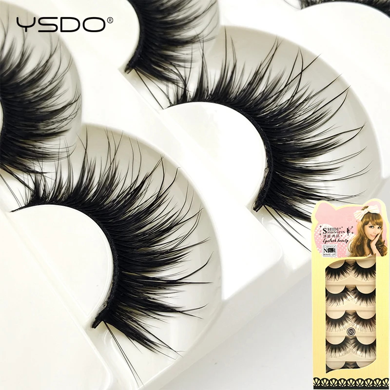 

5 pairs false eyelashes makeup eyelash extension beauty thick lashes soft fake eyelashes extensions natural long for makeup S-22