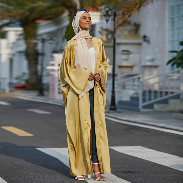 Kaftan Moroccan Batwing Abaya Dubai Kimono Femme Musulmane Turkey Muslim Cardigan Mujer Dress Caftan Islam Abayas For Women Robe 1