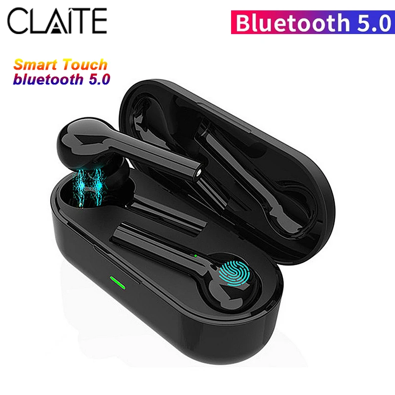 CLAITE JS18 Blue&amptooth Earphone 3D Stereo TWS Wireless Earphones Headset Deep Bass Real Noise for Iphone | Электроника